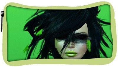 

Snoogg Eco Friendly Canvas Green Feather Girl Designer Student Pen Pencil Case Coin Purse Pouch Cosmetic Makeup Bag (GREEN) Pouch(Multicolor)