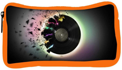 

Snoogg Eco Friendly Canvas Shattered Vinyl Music Designer Student Pen Pencil Case Coin Purse Pouch Cosmetic Makeup Bag (ORANGE) Pouch(Multicolor)