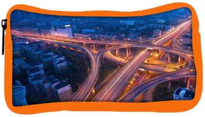 

Snoogg Eco Friendly Canvas Zig Zag Roads At Night Designer Student Pen Pencil Case Coin Purse Pouch Cosmetic Makeup Bag (ORANGE) Pouch(Multicolor)