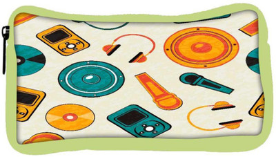

Snoogg Eco Friendly Canvas Music Systems Designer Student Pen Pencil Case Coin Purse Pouch Cosmetic Makeup Bag (GREEN) Pouch(Multicolor)