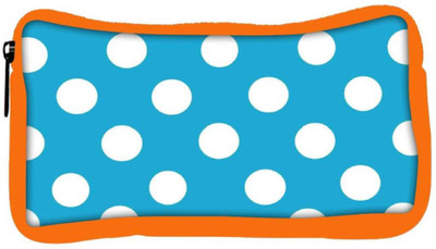 

Snoogg Eco Friendly Canvas Blue Polka Dot Student Pen Pencil Case Coin Purse Pouch Cosmetic Makeup Bag (ORANGE) Pouch(Multicolor)