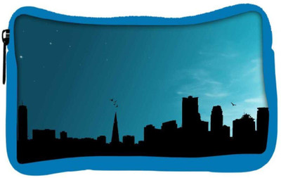 

Snoogg Eco Friendly Canvas Black Building Designer Student Pen Pencil Case Coin Purse Pouch Cosmetic Makeup Bag (BLUE) Pouch(Multicolor)