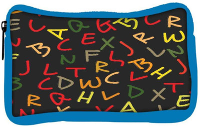 

Snoogg Eco Friendly Canvas Mixed Color Alphabets Designer Student Pen Pencil Case Coin Purse Pouch Cosmetic Makeup Bag (BLUE) Pouch(Multicolor)