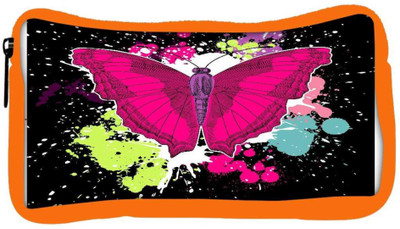 

Snoogg Eco Friendly Canvas Beautiful Butterfly On The Black Background Student Pen Pencil Case Coin Purse Pouch Cosmetic Makeup Bag (ORANGE) Pouch(Multicolor)