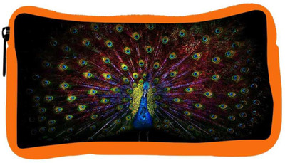 

Snoogg Eco Friendly Canvas Peacock Designer Student Pen Pencil Case Coin Purse Pouch Cosmetic Makeup Bag (ORANGE) Pouch(Multicolor)
