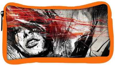 

Snoogg Eco Friendly Canvas Woman Artistic Designer Student Pen Pencil Case Coin Purse Pouch Cosmetic Makeup Bag (ORANGE) Pouch(Multicolor)