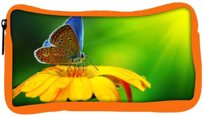 

Snoogg Eco Friendly Canvas Butterfly In Sunflower Designer Student Pen Pencil Case Coin Purse Pouch Cosmetic Makeup Bag (ORANGE) Pouch(Multicolor)