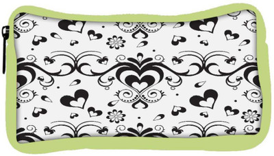

Snoogg Eco Friendly Canvas Black Heart Grey Pattern Designer Student Pen Pencil Case Coin Purse Pouch Cosmetic Makeup Bag (GREEN) Pouch(Multicolor)