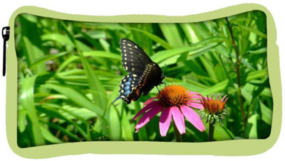 

Snoogg Eco Friendly Canvas Black Butterfly In Pink Flower Designer Student Pen Pencil Case Coin Purse Pouch Cosmetic Makeup Bag (GREEN) Pouch(Multicolor)