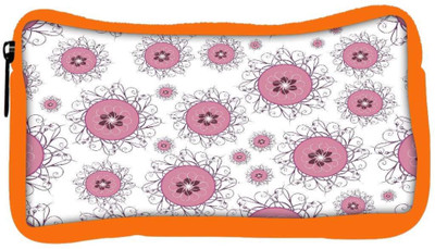 

Snoogg Eco Friendly Canvas Pink Circles Designer Student Pen Pencil Case Coin Purse Pouch Cosmetic Makeup Bag (ORANGE) Pouch(Multicolor)