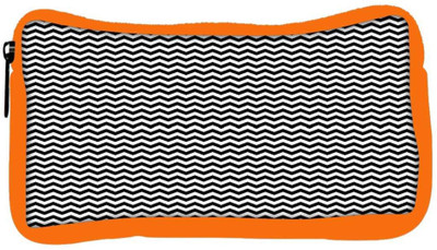 

Snoogg Eco Friendly Canvas Black And White Strips Designer Student Pen Pencil Case Coin Purse Pouch Cosmetic Makeup Bag (ORANGE) Pouch(Multicolor)