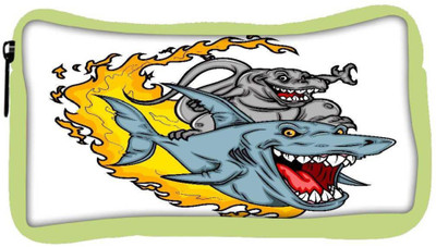 

Snoogg Eco Friendly Canvas Dinosaur Riding A Shark Student Pen Pencil Case Coin Purse Pouch Cosmetic Makeup Bag (GREEN) Pouch(Multicolor)