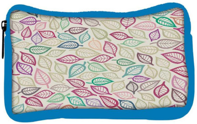 

Snoogg Eco Friendly Canvas Colorful Leaves Designer Student Pen Pencil Case Coin Purse Pouch Cosmetic Makeup Bag (BLUE) Pouch(Multicolor)
