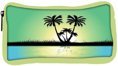 

Snoogg Eco Friendly Canvas Abstract Tropical Background Student Pen Pencil Case Coin Purse Pouch Cosmetic Makeup Bag (GREEN) Pouch(Multicolor)