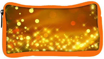 

Snoogg Eco Friendly Canvas Golden Sparkles Abstract Designer Student Pen Pencil Case Coin Purse Pouch Cosmetic Makeup Bag (ORANGE) Pouch(Multicolor)