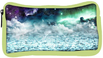 

Snoogg Eco Friendly Canvas Sparkling Sky Designer Student Pen Pencil Case Coin Purse Pouch Cosmetic Makeup Bag (GREEN) Pouch(Multicolor)