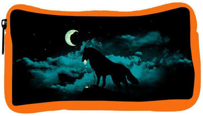 

Snoogg Eco Friendly Canvas Nite Wolf Designer Student Pen Pencil Case Coin Purse Pouch Cosmetic Makeup Bag (ORANGE) Pouch(Multicolor)