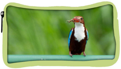 

Snoogg Eco Friendly Canvas Kingfisher Bird Designer Student Pen Pencil Case Coin Purse Pouch Cosmetic Makeup Bag (GREEN) Pouch(Multicolor)