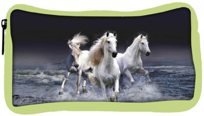 

Snoogg Eco Friendly Canvas White Horses Designer Student Pen Pencil Case Coin Purse Pouch Cosmetic Makeup Bag (GREEN) Pouch(Multicolor)