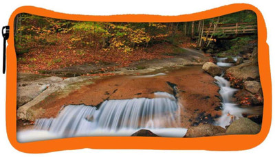 

Snoogg Eco Friendly Canvas Water Flowing Down Designer Student Pen Pencil Case Coin Purse Pouch Cosmetic Makeup Bag (ORANGE) Pouch(Multicolor)