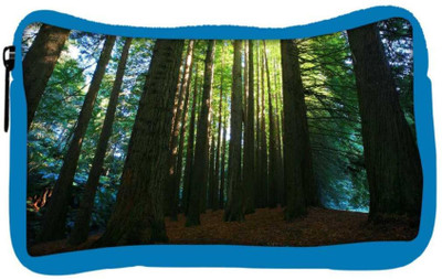 

Snoogg Eco Friendly Canvas Many Tress Designer Student Pen Pencil Case Coin Purse Pouch Cosmetic Makeup Bag (BLUE) Pouch(Multicolor)