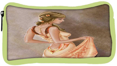 

Snoogg Eco Friendly Canvas Elegant Woman 2623 Student Pen Pencil Case Coin Purse Pouch Cosmetic Makeup Bag (GREEN) Pouch(Multicolor)