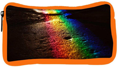 

Snoogg Eco Friendly Canvas Rainbow Color Designer Student Pen Pencil Case Coin Purse Pouch Cosmetic Makeup Bag (ORANGE) Pouch(Multicolor)
