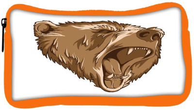 

Snoogg Eco Friendly Canvas Vector Grizzly Bear Student Pen Pencil Case Coin Purse Pouch Cosmetic Makeup Bag (ORANGE) Pouch(Multicolor)