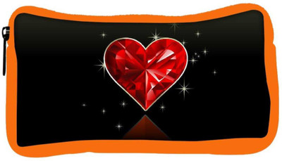 

Snoogg Eco Friendly Canvas Diamond Heart Designer Student Pen Pencil Case Coin Purse Pouch Cosmetic Makeup Bag (ORANGE) Pouch(Multicolor)
