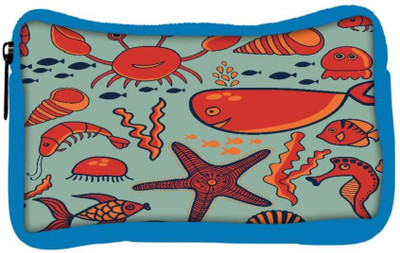 

Snoogg Eco Friendly Canvas Fish World Grey Pattern Designer Student Pen Pencil Case Coin Purse Pouch Cosmetic Makeup Bag (BLUE) Pouch(Multicolor)