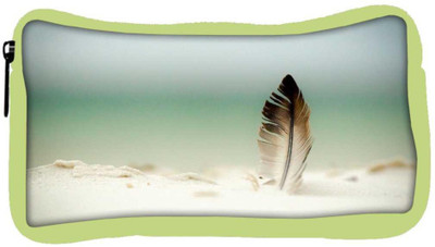 

Snoogg Eco Friendly Canvas Feather In The Sand Designer Student Pen Pencil Case Coin Purse Pouch Cosmetic Makeup Bag (GREEN) Pouch(Multicolor)