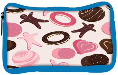 

Snoogg Eco Friendly Canvas Pink Chocolates Designer Student Pen Pencil Case Coin Purse Pouch Cosmetic Makeup Bag (BLUE) Pouch(Multicolor)