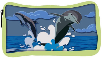 

Snoogg Eco Friendly Canvas Dolphin 2473 Student Pen Pencil Case Coin Purse Pouch Cosmetic Makeup Bag (GREEN) Pouch(Multicolor)