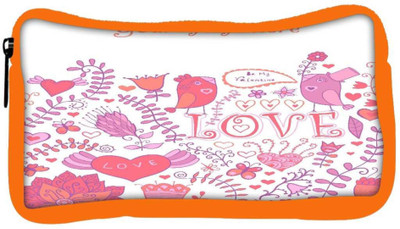 

Snoogg Eco Friendly Canvas Your Text Here White Pattern Designer Student Pen Pencil Case Coin Purse Pouch Cosmetic Makeup Bag (ORANGE) Pouch(Multicolor)