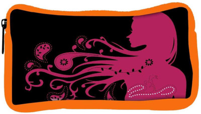 

Snoogg Eco Friendly Canvas Floral Girl Designer Student Pen Pencil Case Coin Purse Pouch Cosmetic Makeup Bag (ORANGE) Pouch(Multicolor)