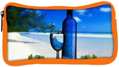 

Snoogg Eco Friendly Canvas Wine And Beach Designer Student Pen Pencil Case Coin Purse Pouch Cosmetic Makeup Bag (ORANGE) Pouch(Multicolor)