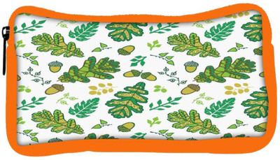 

Snoogg Eco Friendly Canvas Green Small Leaves Designer Student Pen Pencil Case Coin Purse Pouch Cosmetic Makeup Bag (ORANGE) Pouch(Multicolor)
