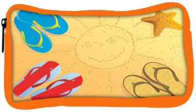 

Snoogg Eco Friendly Canvas Beach Abstract Vector Student Pen Pencil Case Coin Purse Pouch Cosmetic Makeup Bag (ORANGE) Pouch(Multicolor)