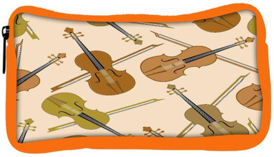 

Snoogg Eco Friendly Canvas Violin Designer Student Pen Pencil Case Coin Purse Pouch Cosmetic Makeup Bag (ORANGE) Pouch(Multicolor)