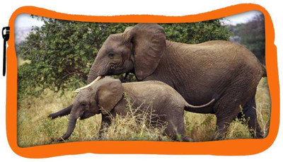 

Snoogg Eco Friendly Canvas Elephant Family Designer Student Pen Pencil Case Coin Purse Pouch Cosmetic Makeup Bag (ORANGE) Pouch(Multicolor)