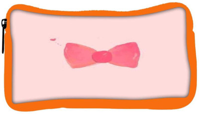 

Snoogg Eco Friendly Canvas Hand Drawn Pink Bow Student Pen Pencil Case Coin Purse Pouch Cosmetic Makeup Bag (ORANGE) Pouch(Multicolor)