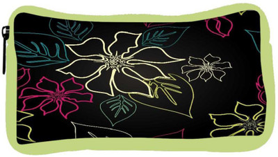 

Snoogg Eco Friendly Canvas Floral Sketch Designer Student Pen Pencil Case Coin Purse Pouch Cosmetic Makeup Bag (GREEN) Pouch(Multicolor)