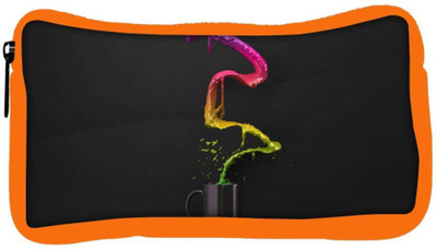 

Snoogg Eco Friendly Canvas Colorful Water Designer Student Pen Pencil Case Coin Purse Pouch Cosmetic Makeup Bag (ORANGE) Pouch(Multicolor)
