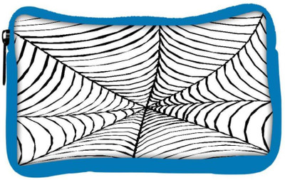 

Snoogg Eco Friendly Canvas Black Spider Web Designer Student Pen Pencil Case Coin Purse Pouch Cosmetic Makeup Bag (BLUE) Pouch(Multicolor)