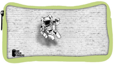 

Snoogg Eco Friendly Canvas Mr.Four Fingers Designer Student Pen Pencil Case Coin Purse Pouch Cosmetic Makeup Bag (GREEN) Pouch(Multicolor)