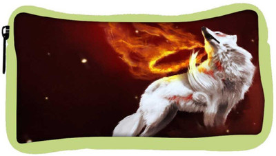 

Snoogg Eco Friendly Canvas White Wolf Designer Student Pen Pencil Case Coin Purse Pouch Cosmetic Makeup Bag (GREEN) Pouch(Multicolor)