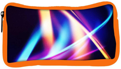 

Snoogg Eco Friendly Canvas Multicolor Waves Designer Student Pen Pencil Case Coin Purse Pouch Cosmetic Makeup Bag (ORANGE) Pouch(Multicolor)