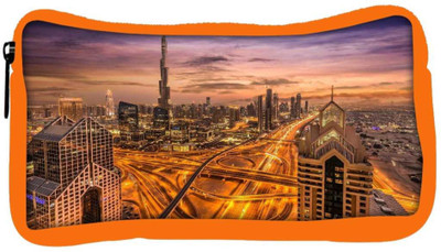 

Snoogg Eco Friendly Canvas Dubai Famous Road Designer Student Pen Pencil Case Coin Purse Pouch Cosmetic Makeup Bag (ORANGE) Pouch(Multicolor)