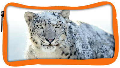 

Snoogg Eco Friendly Canvas Snow Leopard Designer Student Pen Pencil Case Coin Purse Pouch Cosmetic Makeup Bag (ORANGE) Pouch(Multicolor)
