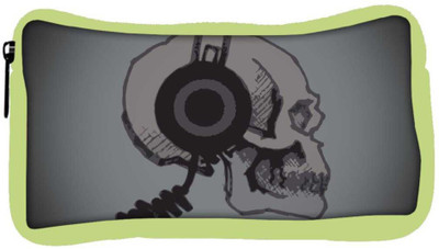 

Snoogg Eco Friendly Canvas Skull With Headphones Designer Student Pen Pencil Case Coin Purse Pouch Cosmetic Makeup Bag (GREEN) Pouch(Multicolor)
